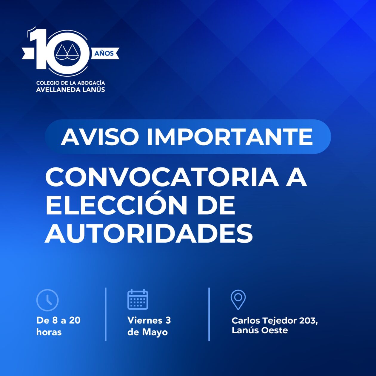 cartel eleccion autoridades